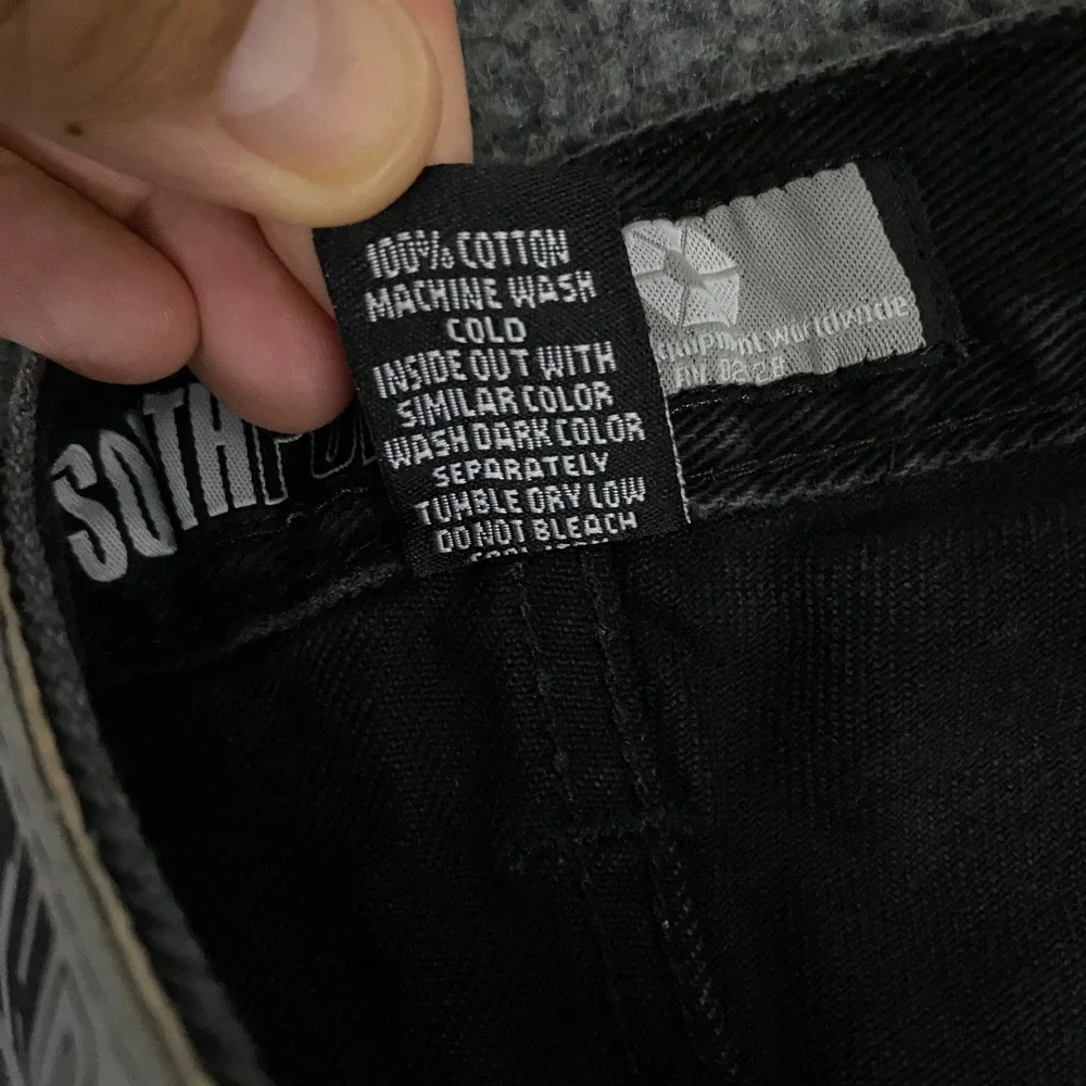 Vintage Y2K SouthPole Jeans FITS 32x30 Black Baggy Relaxed Skater Silver Tab